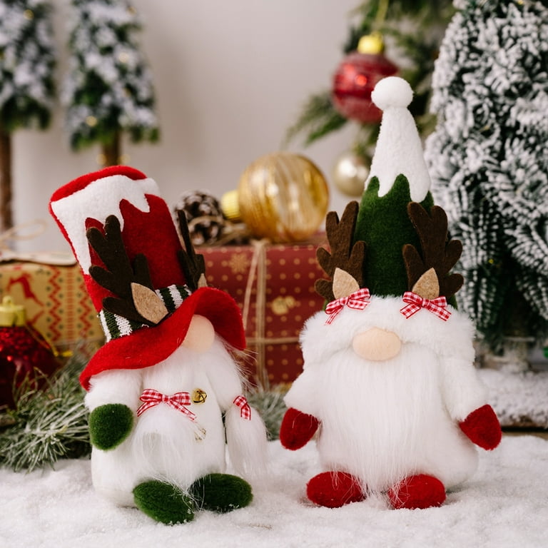 Gnome Christmas Decorations Plush Reindeer Holiday Home Decor