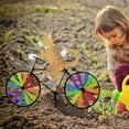 thumbnail image 6 of 3D Animal Riding Bike Windmill,Innovative Cartoon Shape Windmill,Yard Art Decoration Garden Ornament Wind Spinner,Yellow Cat, 6 of 7
