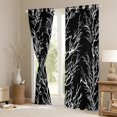 thumbnail image 3 of Homewish Fashion Plant Botanical Curtains Pack of 2 (42x84 Each) for Adult, Black White Branches Curtains Blackout, Abstract Stripes Bedroom Curtains, Curtains and Drapes Decor, 3 of 6