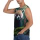 thumbnail image 3 of Balery Forest Plant Raccoon Camisetas sin mangas para hombre, absorbe la humedad y protege contra el mal olor.-X-Large, 3 of 7