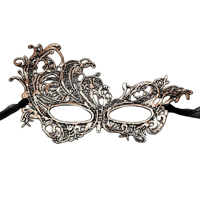 Masques en Dentelle Multicolores Couverture de Mascarade Accessoires de Fête de Bal Fantaisie Demi Cosplay Masque Déguisement Accessoires de Jeu de Rôle Robe Or