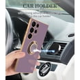 thumbnail image 5 of Compatible for Samsung Galaxy S23 Ultra Case with Ring Holder Kickstand [with Magnetic] Soft TPU Shockproof Electroplated Protective Phone Case for Galaxy S23 Ultra 5G Purple, 5 of 6