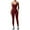 Rose Red, variant on Women's Seamless Workout Jumpsuit - Gym/Yoga, Tight Fit, Nylon, XS-L