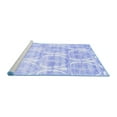 thumbnail image 2 of Ahgly Company Machine Washable Indoor Square Abstract Blue Contemporary Area Rugs, 3' Square, 2 of 4