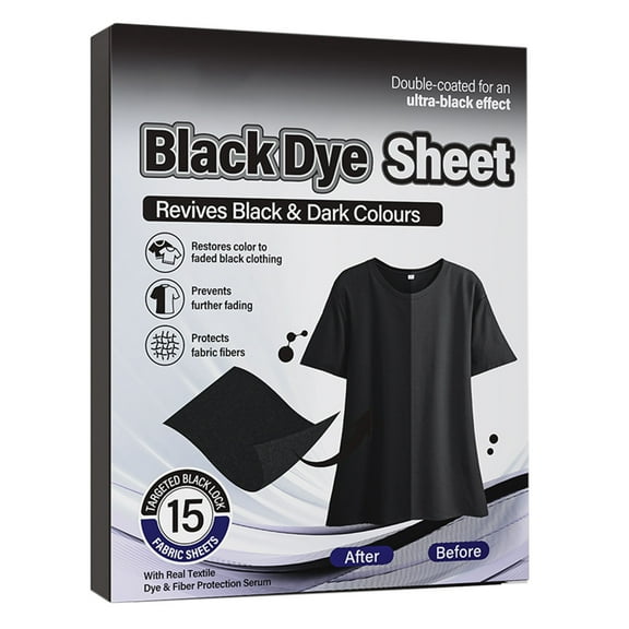 Black Clothes Dye Laundry Sheets for Fabric Care and Garment Restoration