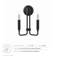 thumbnail image 6 of Modway Rekindle 2-Light Wall Sconce in Black, 6 of 7