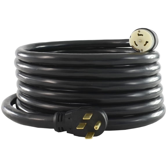 Conntek 1450SS2-25 50 Amp Temp Power Generator Cord, NEMA 14-50P Male to SS2-50R 125/250V Twist Lock Connector with Pre-Drilled 25-Feet, UL listed