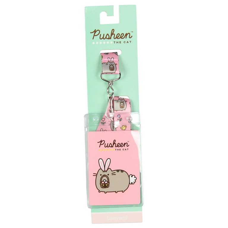 Culture Fly Pusheen The Cat Easter Bunny Ears ID Badge Card Holder Strap  Lanyard 