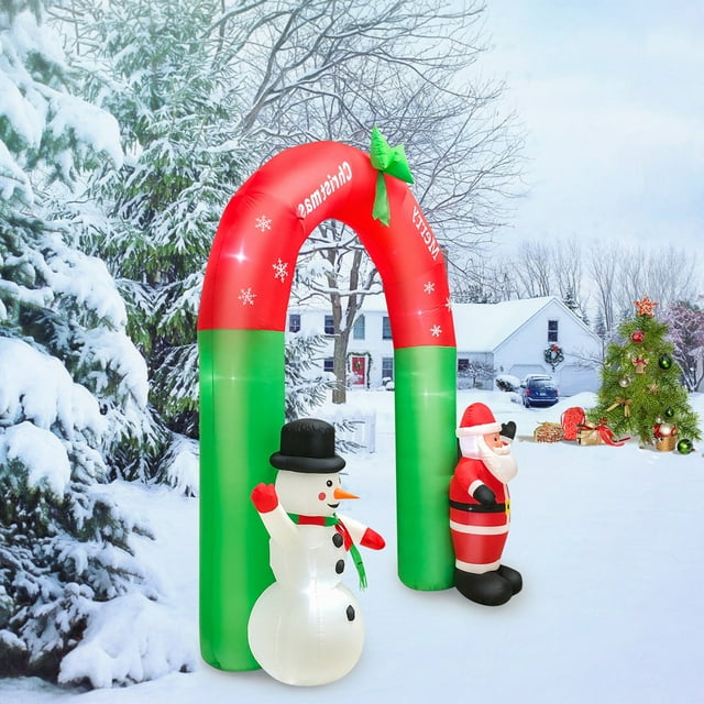 Inflable De Navidad De 8 Pies, De Muñeco De Nieve, Decoración De Patio, Decoraciones Para El Hogar De Vacaciones, Luces LED, Adornos Para Exteriores, Navidad, Fiesta De