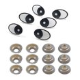thumbnail image 2 of 60 Piezas Ojos de Seguridad de Plástico Negro Blanco Con Arandelas para Marionetas Sunnimix, 2 of 8