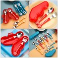 thumbnail image 4 of 1 Set Kids Tableware Silicone Handle Learning Spoon Fork Toddler Eating Tool, 4 of 8