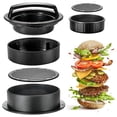 thumbnail image 2 of Burger Press Hamburger Press Patty Maker 3-in-1 Non Stick Stuffed Burger Press Different Size Hamburger Patty Molds for Grilling and Cooking Kitchen Barbecue Tool, 2 of 9