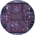 thumbnail image 1 of Ahgly Company Machine Washable Indoor Round Animal Blue Traditional Area Rugs, 5' Round, 1 of 4