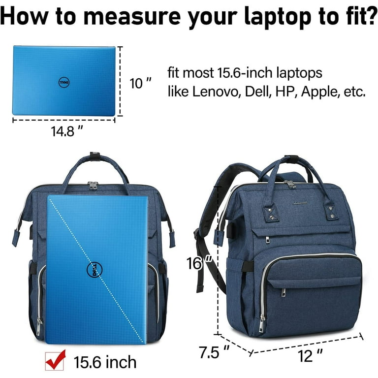 Laptop Backpack for Women Computer Bag Teacher College Bags Capacity Stylish Bookbag, Backpack Stripe Business Laptop Large Work Laptop Black 02