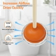 thumbnail image 5 of 2 Pcs Toilet Plunger Holder Only,White Plunger Tray,Plunger Mat Air Drying Mat for Toilet Plunger,Plunger Holder Catches Drips, 5 of 6