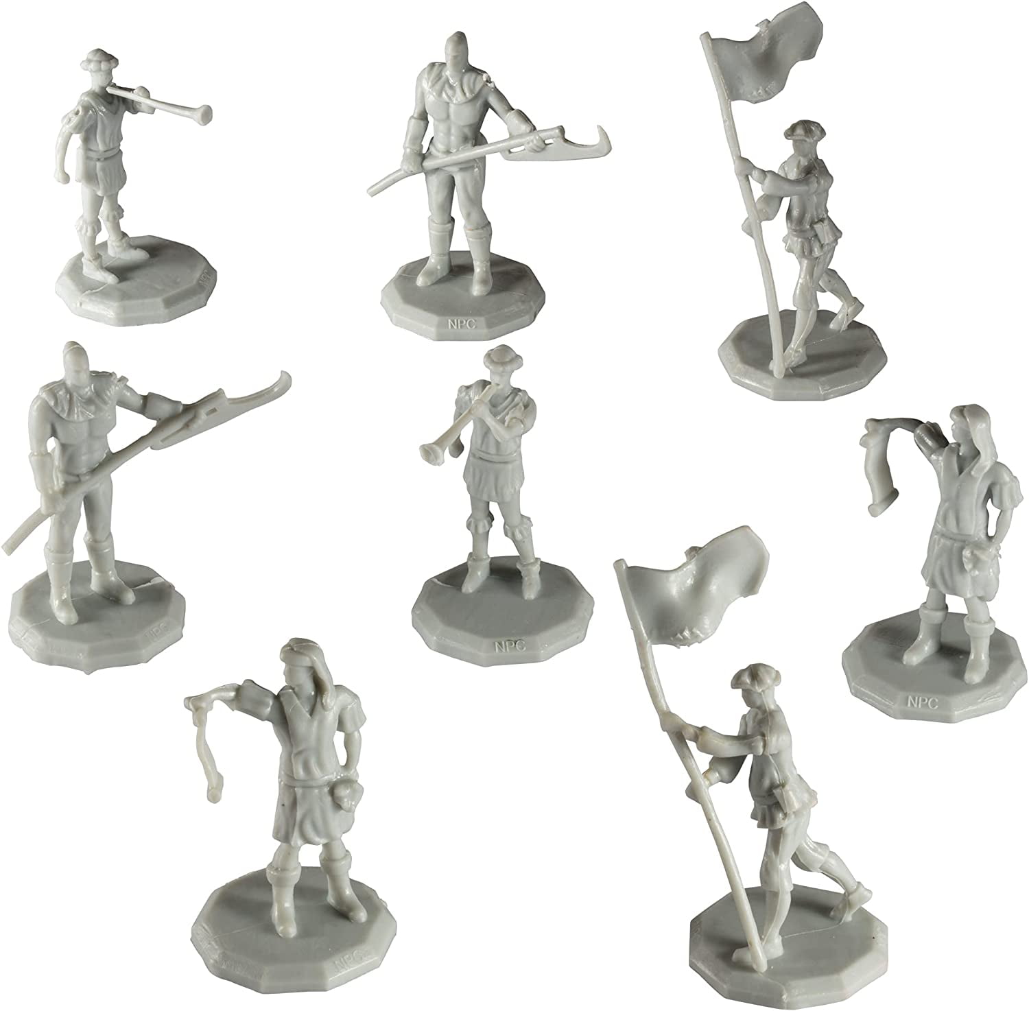 Monster Townsfolk Mini Fantasy Figures 8pc Paintable Authority