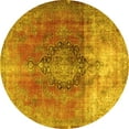 thumbnail image 1 of Ahgly Company Machine Washable Indoor Round Persian Yellow Traditional Area Rugs, 7' Round, 1 of 4