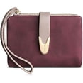 thumbnail image 2 of Womens Wallet Rfid Small Bifold Wallet,Ladies Zipper Card Cluth Coin Purse Wristlet (Purple), 2 of 26