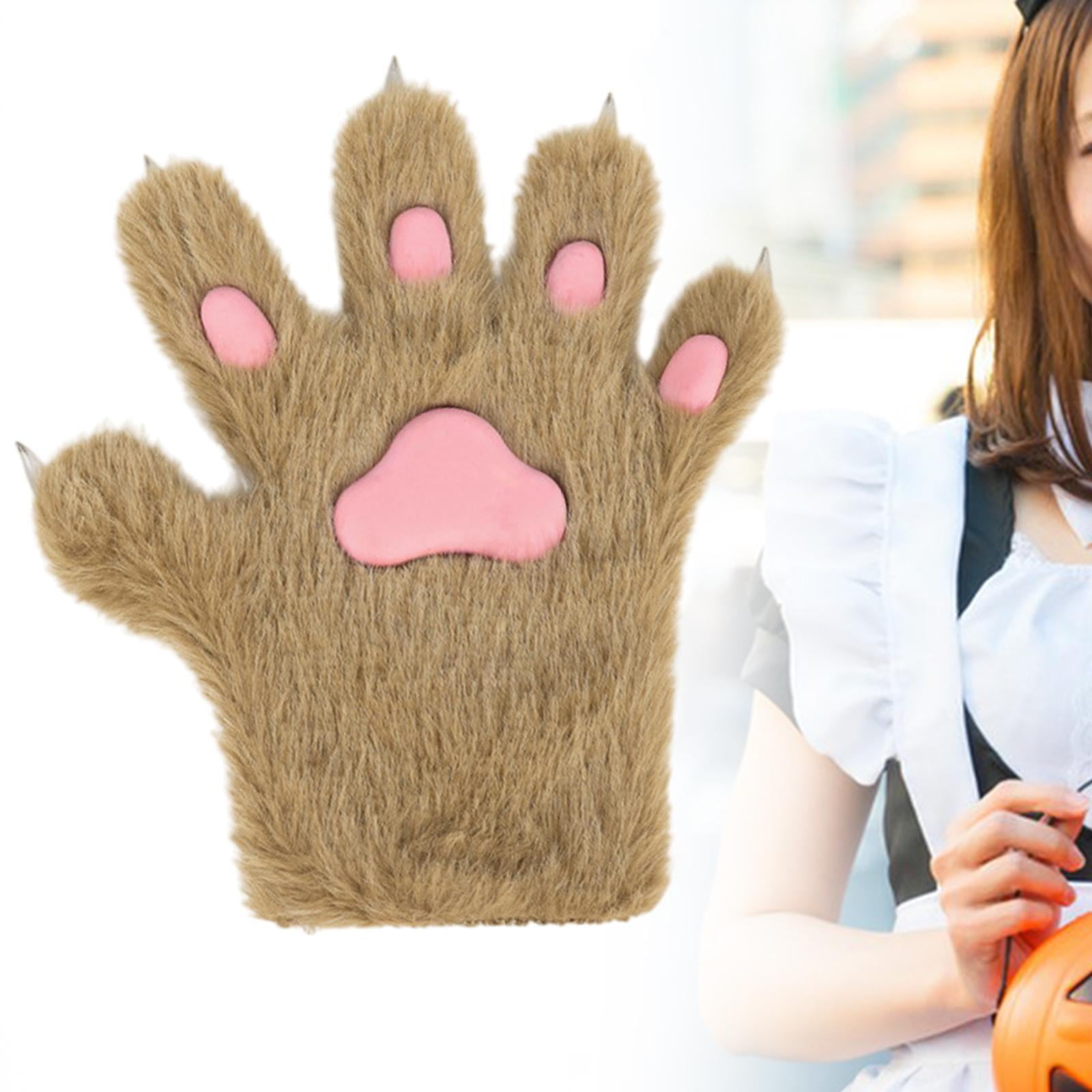 Wxqbjtam Animal Gloves Dress up Animal Claws Handwear Costume Accessories Men Women Props Khaki