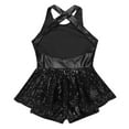 thumbnail image 4 of inhzoy Kids Girls Jazz Latin Leotard Ballet Gymnastic Dress Black 10, 4 of 9