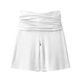 thumbnail image 5 of Coral Shorts Women Summer Yoga Shorts Pull On Athletic Shorts Knee Length Lightweight Solid High Waisted Stretch Long Shorts Walking Casual Running Shorts, 5 of 6