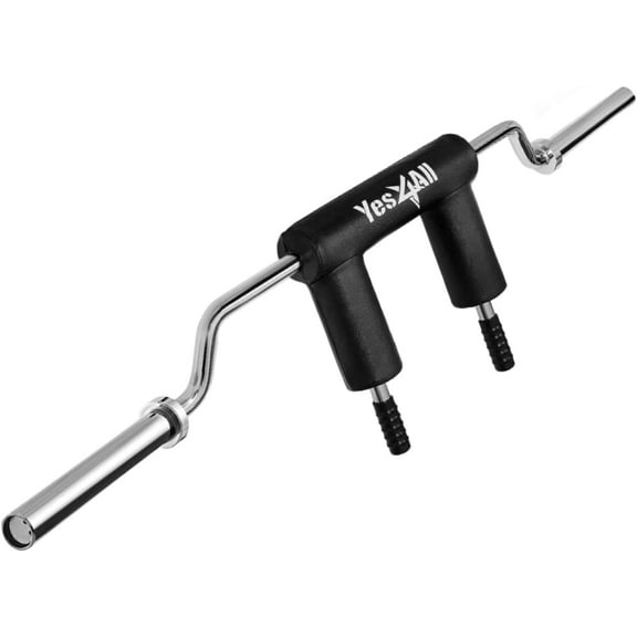 Yes4All Anti-Slip Squat Bar Attachment 1000LB Capacity/Fitness Squat Olympic Bar, Comfortable Neck Pad and Shoulder Pads, Comfortable Handle for Effective Weights Strength Training & Bodybuilding