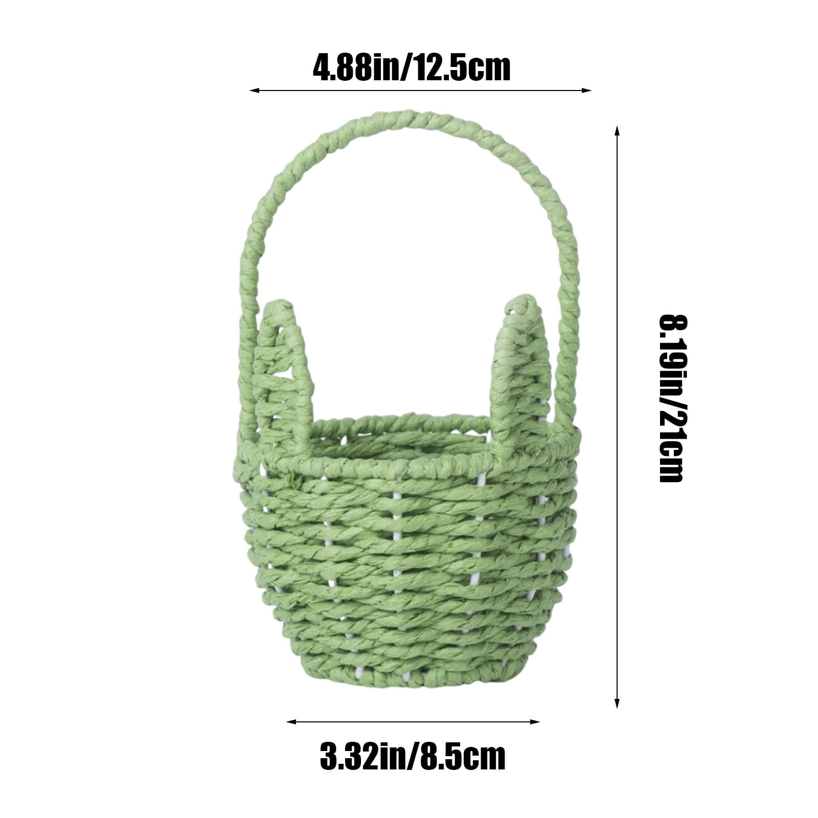 Fufafayo 5Pcs Easter Bunny Basket, Woven Bunny Storage Basket Tote Bag for Easter Eggs Candy, Boho Easter Decor,KidsEaster Gift Basket for Egg Hunt Party Home Decor