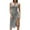 Gray, variant on Tnhcen Women's Knit Maxi Dress Hollow Out Halter Neck Polyester Side Slit Bodycon Casual Summer Evening Wear Plus Size S - XL Black Dress