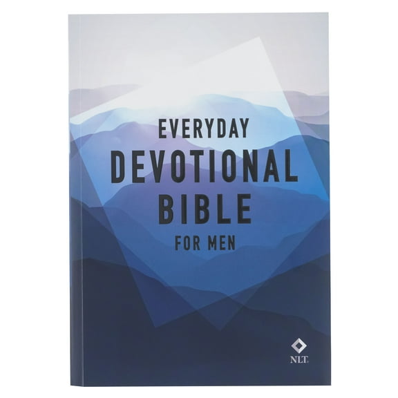NLT Holy Bible Everyday Devotional Bible for Men New Living Translation, Blue Mountain, Flexible Daily Bible Reading Plan Options