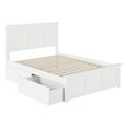 thumbnail image 4 of Leo & Lacey Lit Plateforme Complet Madison avec Tiroirs de Rangement, Blanc, 4 of 7