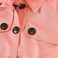 thumbnail image 6 of FNFYFH Rain Jacket for Kids Cute Waterproof Raincoat with Pockets Lightweight Comfy Button Hoodies for Girls Ruffled Waist Windproof Jackets Purple 5-14Years Clearance Deals, 6 of 9
