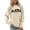 Beige, variant on Wang6 Womens Graphic Sweatshirts Plus Size"Alaska"Letter Printed Pullovers Causal Beige Loose Fit Tshirts Tops Beige S