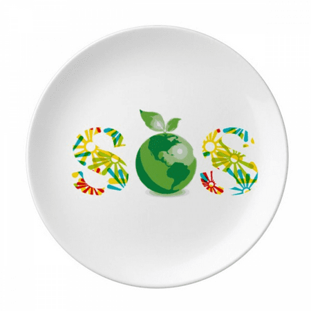 

Protect Global Environment Plate Decorative Porcelain Salver Tableware Dinner Dish