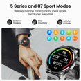 thumbnail image 4 of TOZO S5 Smartwatch for Men Women IP68 Waterproof Smartwatch for iPhone & Android,1.43" Ultra-Clear AMOLED Screen,Bluetooth Call(Answer/Make Calls),100+ Sports Modes Fitness Watchs with Sleep Monitor, 4 of 8