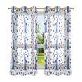 thumbnail image 2 of Statue Liberty with Stars Sheer Curtains Grommet Drapes Light Filtering for Bedroom Living Room 2 Panels 52" x 63", 2 of 7
