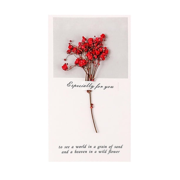 Tarjeta de felicitación con flores secas Diseño ecológico único Papel kraft marrón reciclado Los amantes de la naturaleza celebran con belleza natural