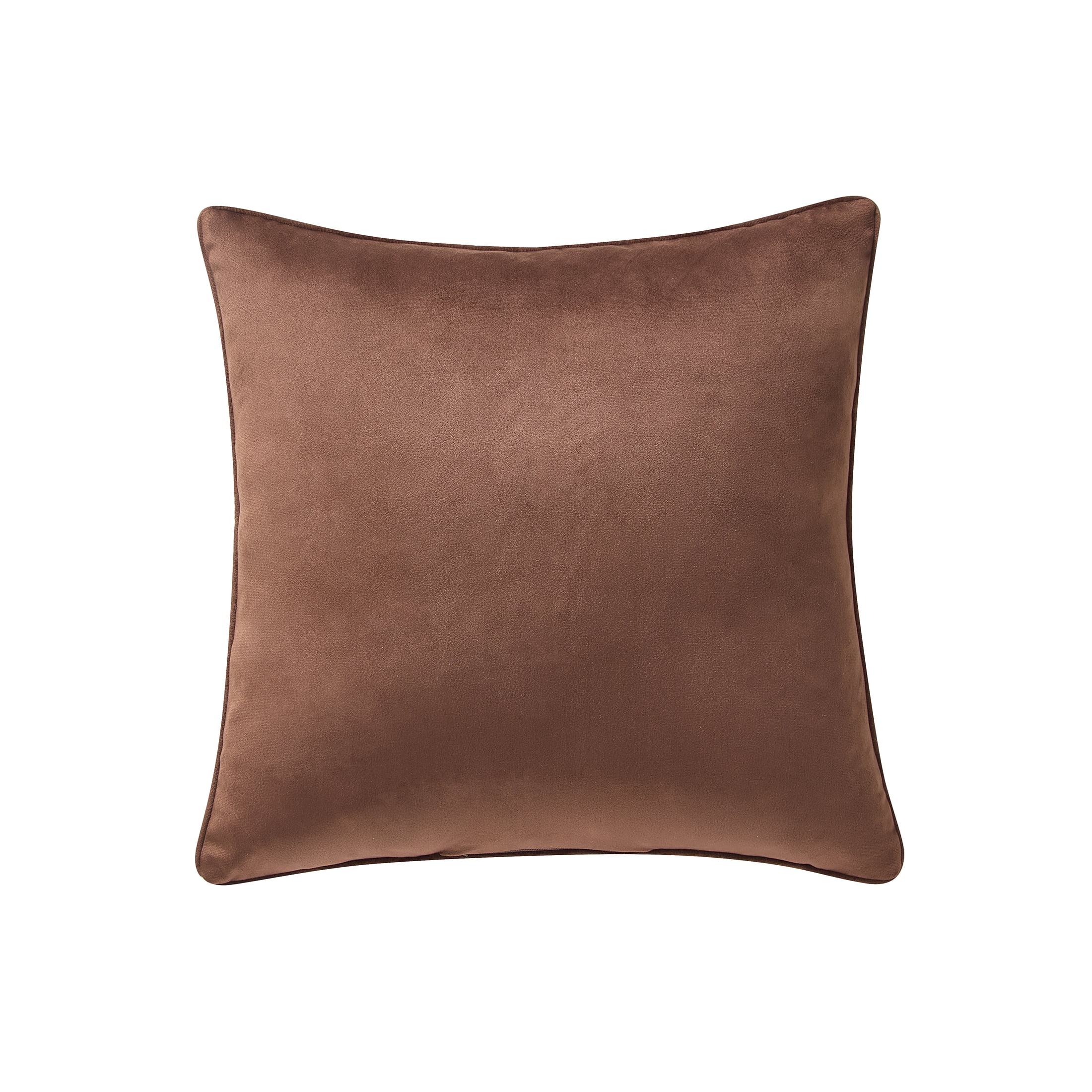 My Texas House Brown Floral Velvet Decorative Pillow, 20 in x 20 in