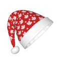 thumbnail image 2 of Bingfone Maple Leaves for Kids Christmas Hat Santa Hat for Boys Girls Teenager for Christmas New Year Xmas Festive Holiday Party Supplies Gifts, 2 of 6