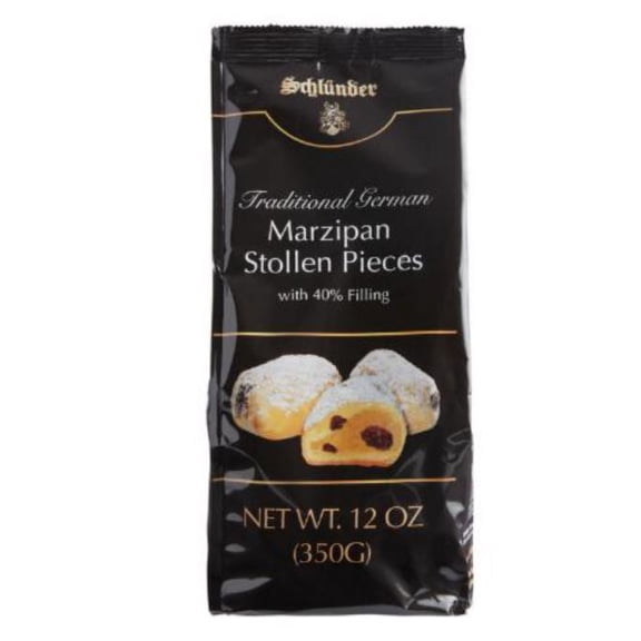 Schlunder Traditional  Marzipan Stollen Bites, With 40% Filling, 12 Ounce ( Pack Of 1)