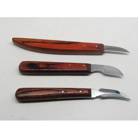 3 Woodcarving Chip Roughing Knives Whittling