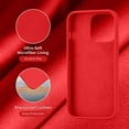 thumbnail image 6 of Entronix Silicone Soft Case Designed for iPhone 13 Pro Shockproof Durable Slim Fit, Red, 6 of 8