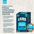 thumbnail image 3 of Laird Superfood Focused Energy Medium Roast Coffee Pods with Functional Mushrooms, Single Serve Coffee Pods, 10 Count, 3 of 5