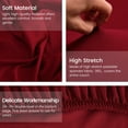 thumbnail image 3 of TOPCHANCES L-Shape Sofa Covers, Sectional Sofa Couch Covers with 2pcs Pillowcases, Stretch Sofa Slipcovers for L-Shape 2+2 Seaters ( Wine Red ), 3 of 6