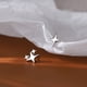 thumbnail image 5 of Clásico Pendientes Estrella Niñas Cristal Plata Dainty Mujeres Zirconia Oreja Piercing Stud Earrings, 5 of 7