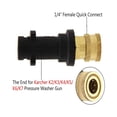 thumbnail image 2 of Durable 1/4 Inch Quick Connect Adapter for Karcher K2-K7 Pressure Washers - Plastic & Metal Construction, 3000PSI Max Pressure, Black & Gold Finish, Easy Installation Fitting for Petrol Cleaning, 2 of 5
