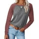 thumbnail image 5 of Tops para mujer Camisas Blusas Elegantes Camisas casuales de manga larga Jersey de moda Soild Cómoda blusa de cuello redondo Odeerbi ODB-5, 5 of 9
