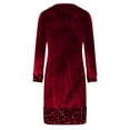 thumbnail image 4 of Women's Sparkly Sequin Velvet Dresses Long Sleeve V Neck Midi Dress Prom Party Cocktail Dress, 4 of 5