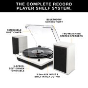 Victrola Montauk Bluetooth Record Player with 3 speed Turntable and Bookshelf Speakers
