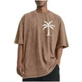 thumbnail image 2 of Busydd T Shirts for Man Trendy Short Sleeve Round Neck Print Summer Tops Casual Comfortable Cotton Tshirts Shirts for Men Holiday Beach Graphic Tees L, 2 of 9