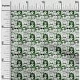thumbnail image 2 of oneOone Cotton Cambric Dark Green Fabric People Doodle Art Dress Material Fabric Print Fabric By The Yard 56 Inch Wide, 2 of 6